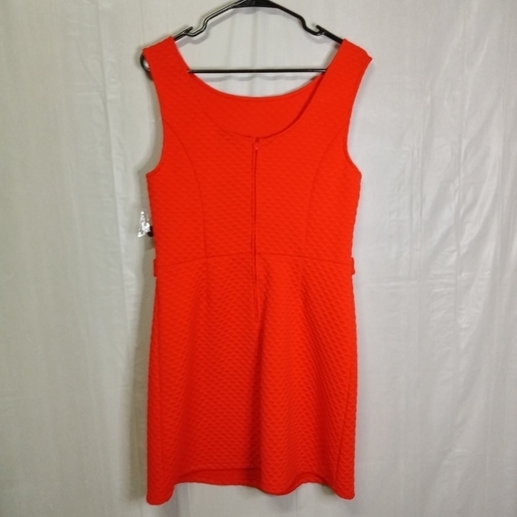 Modcloth Sleeveless Sheath Dress Red Orange Size Large NWT - Picture 6 of 13